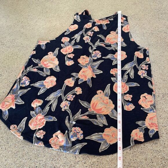 Floral Print Cross-Back Tank Top sz S - Picture 9 of 13